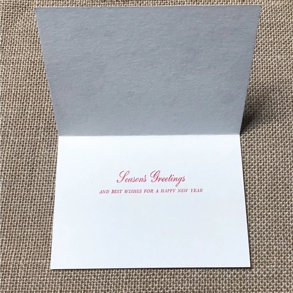 Vintage Christmas Card Charlotte J Sternberg Art West Peak Winter Homestead - Picture 2 of 3